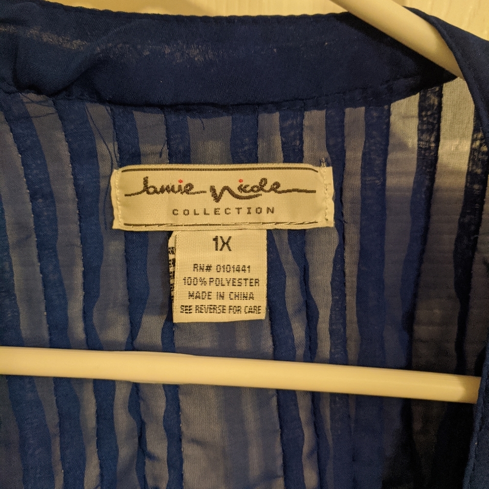 Sheer Button down Blouse - Picture 2 of 4